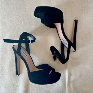Steve Madden - Black Strappy Open-Toe Stilettos (9)